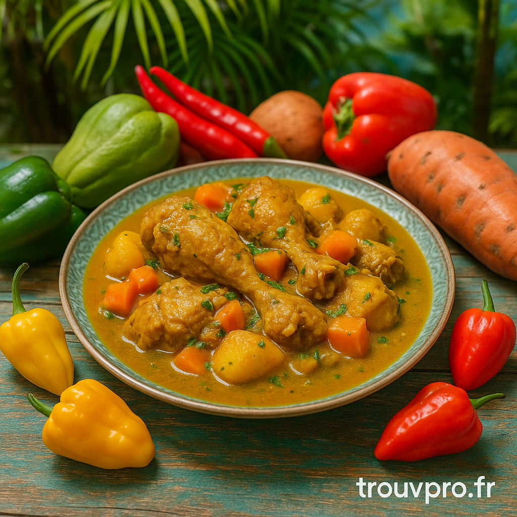 Cuisine Créole Colombo de poulet : saveurs des Antilles