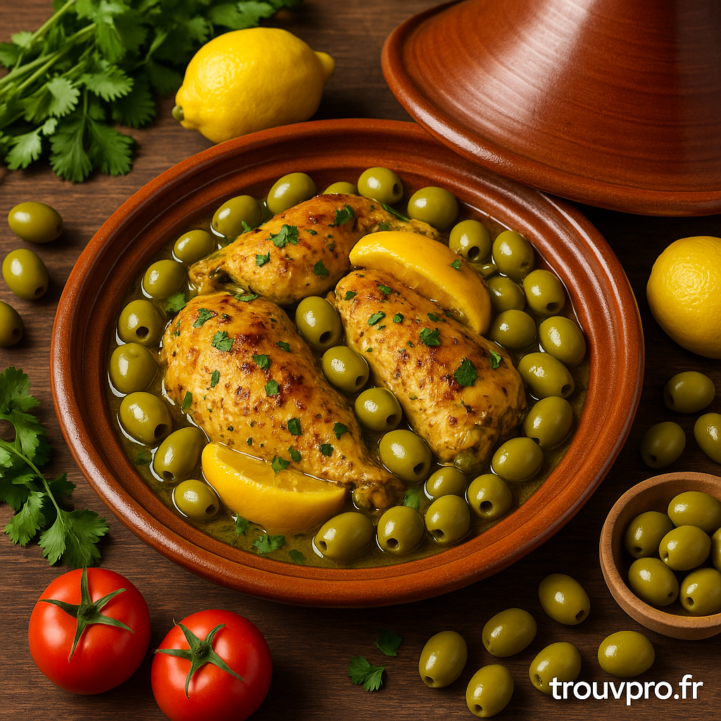 Cuisine Marocaines Le Tajine de poulet au citron confit et aux olives