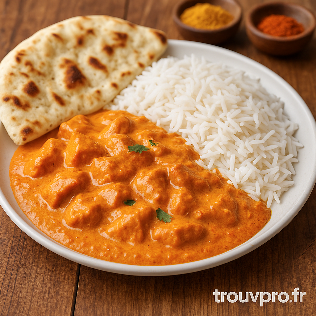 Cuisine Indienne Crémeux, parfumé, légèrement épicé… Le Butter Chicken, aussi appelé Murgh Makhani