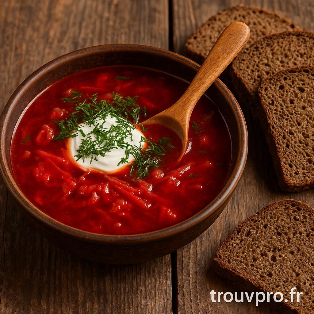 Cuisine Russe Borscht : soupe traditionnelle russe