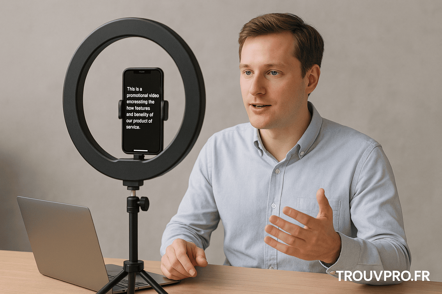 Comment créer une belle vidéo de présentation avec caméra, prompteur et micro-cravate ?