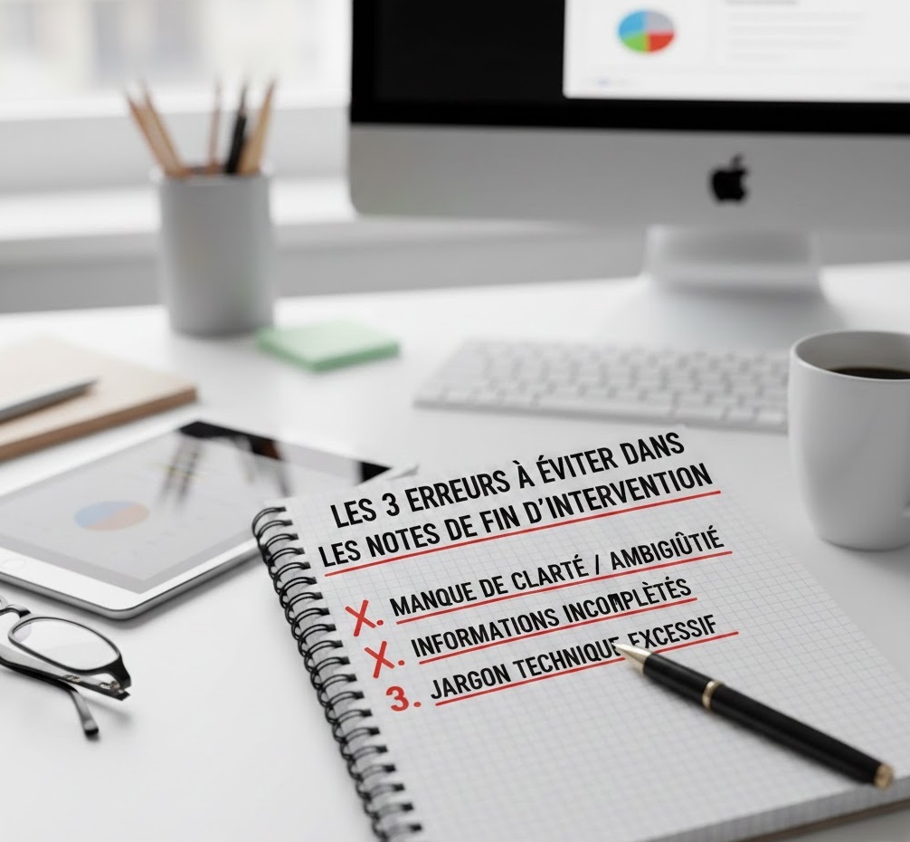 Les 3 Erreurs à Éviter dans les Notes de Fin d'Intervention