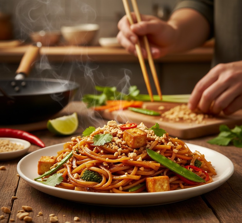 Pad Thaï Végétarien en 20 Minutes