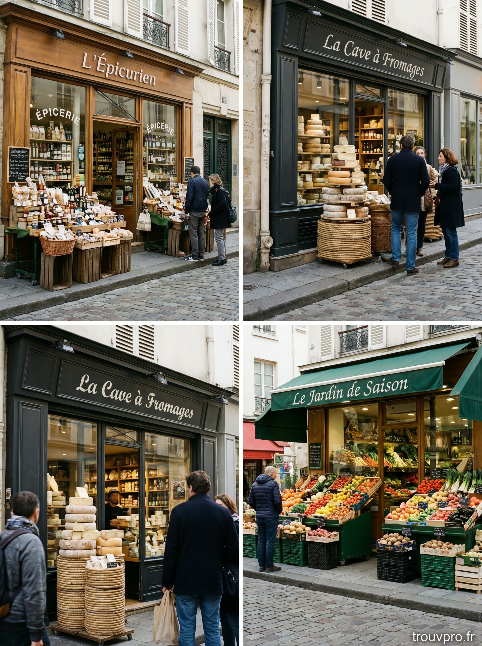 Les commerces alimentaires de proximité : épiceries, fromageries et primeurs