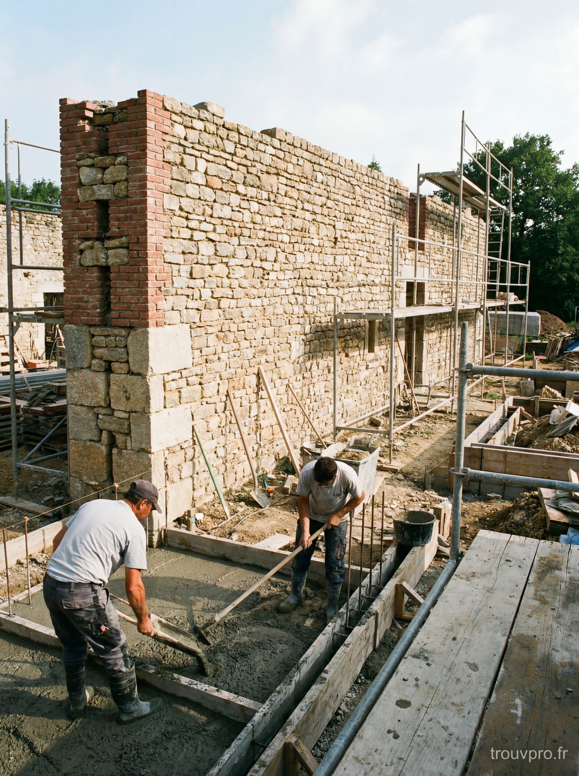 Maçonnerie générale : fondations, murs et savoir-faire du bâtiment
