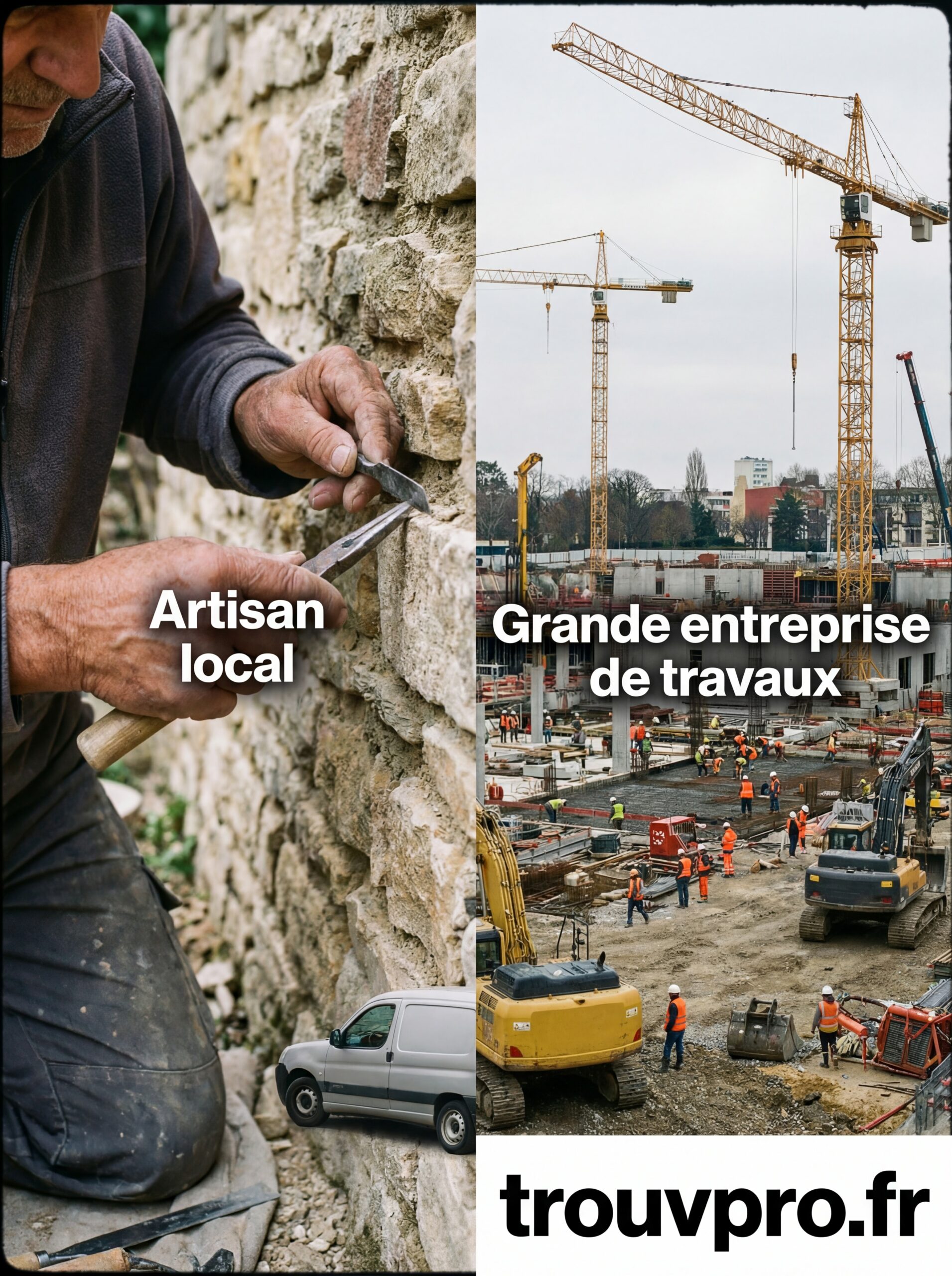 Artisan local ou grande entreprise de travaux : que choisir ?