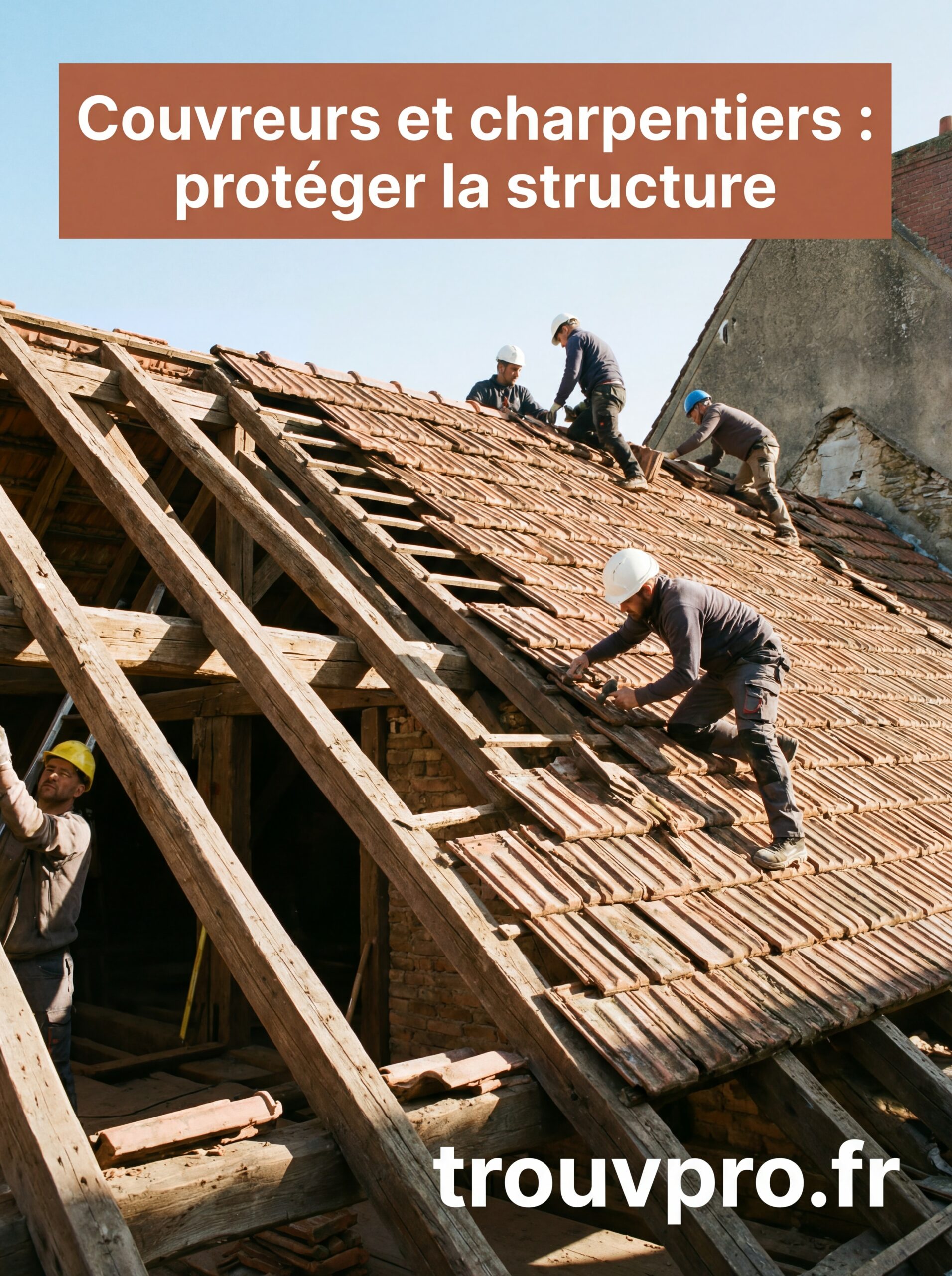 Couvreurs et charpentiers : protéger la structure