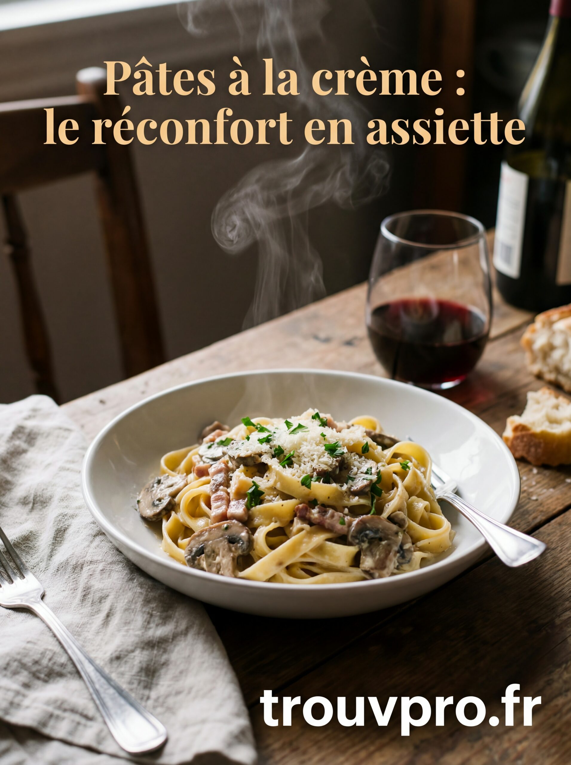 Pâtes à la crème : le réconfort en assiette