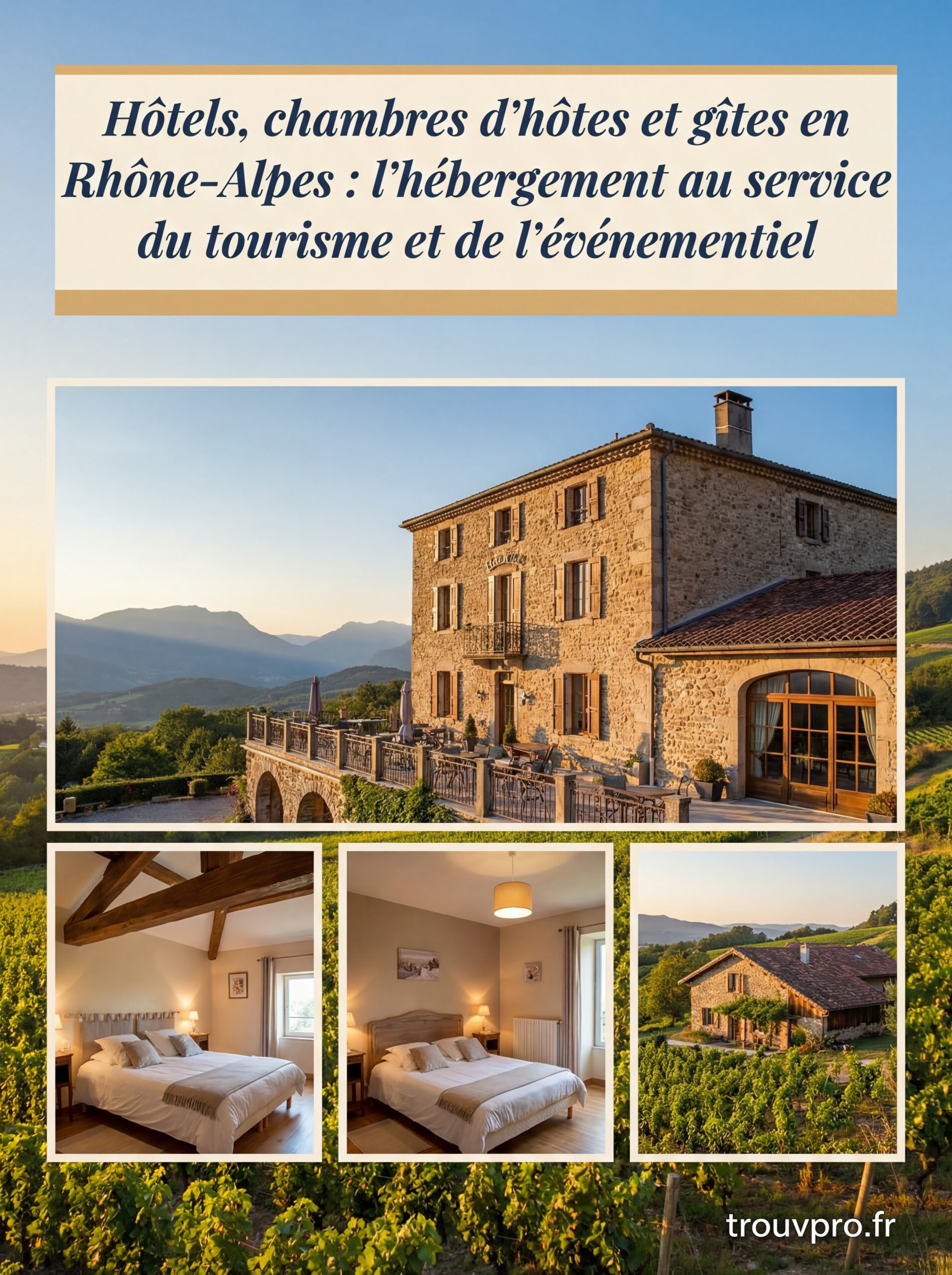 Hôtels, chambres d’hôtes et gîtes en Rhône-Alpes : l’hébergement au service du tourisme et de l’événementiel