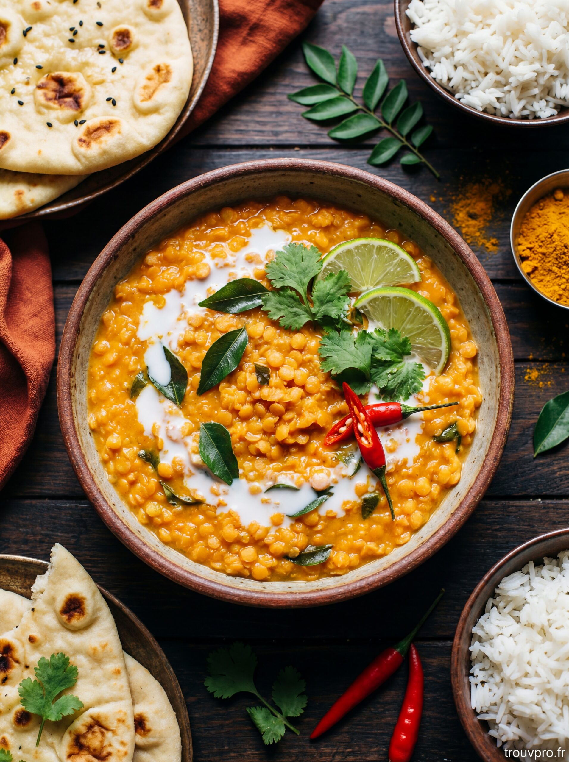 Curry de Lentilles Corail au Lait de Coco (Végétarien / Inde)