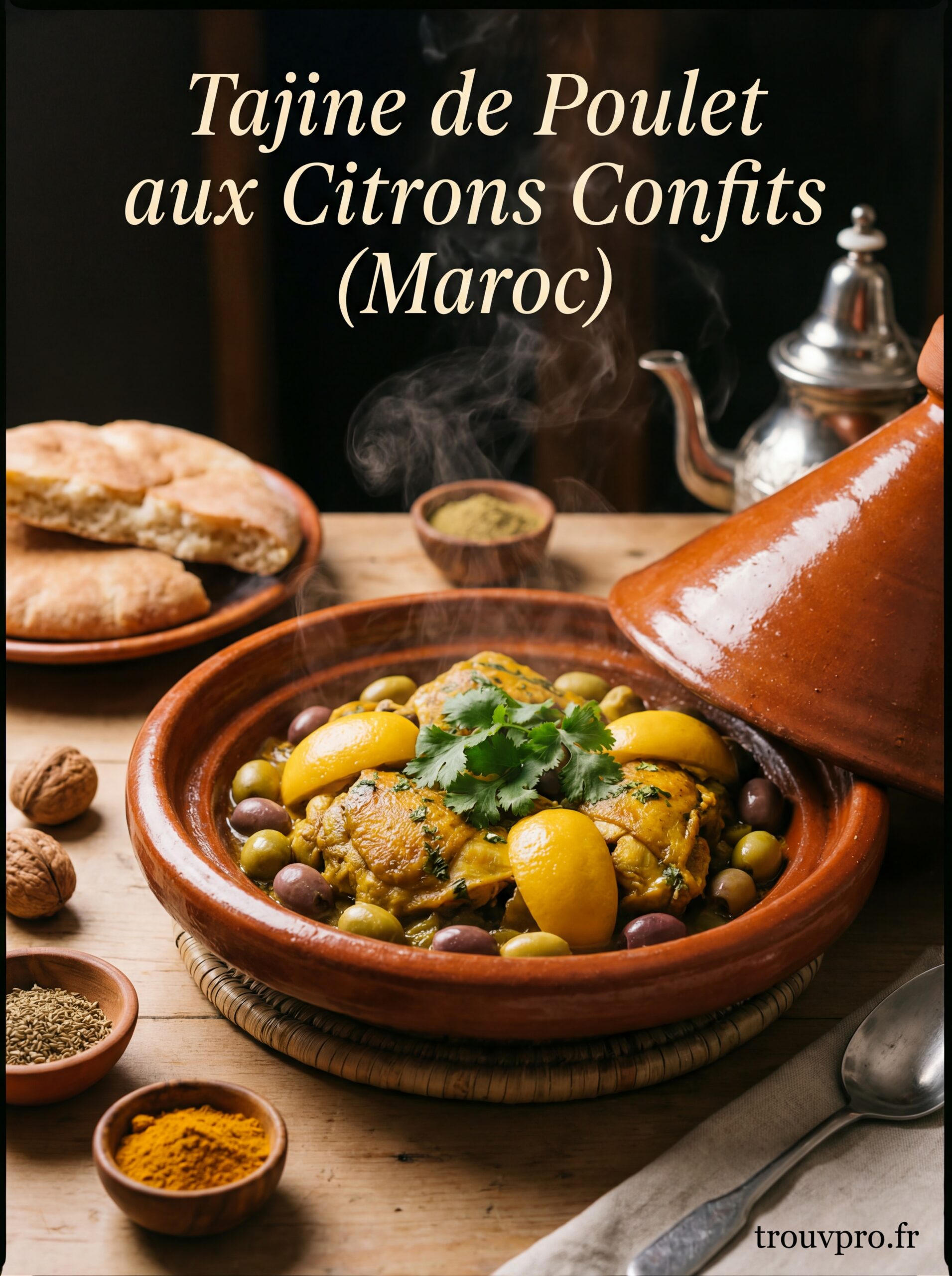 Tajine de Poulet aux Citrons Confits du Maroc