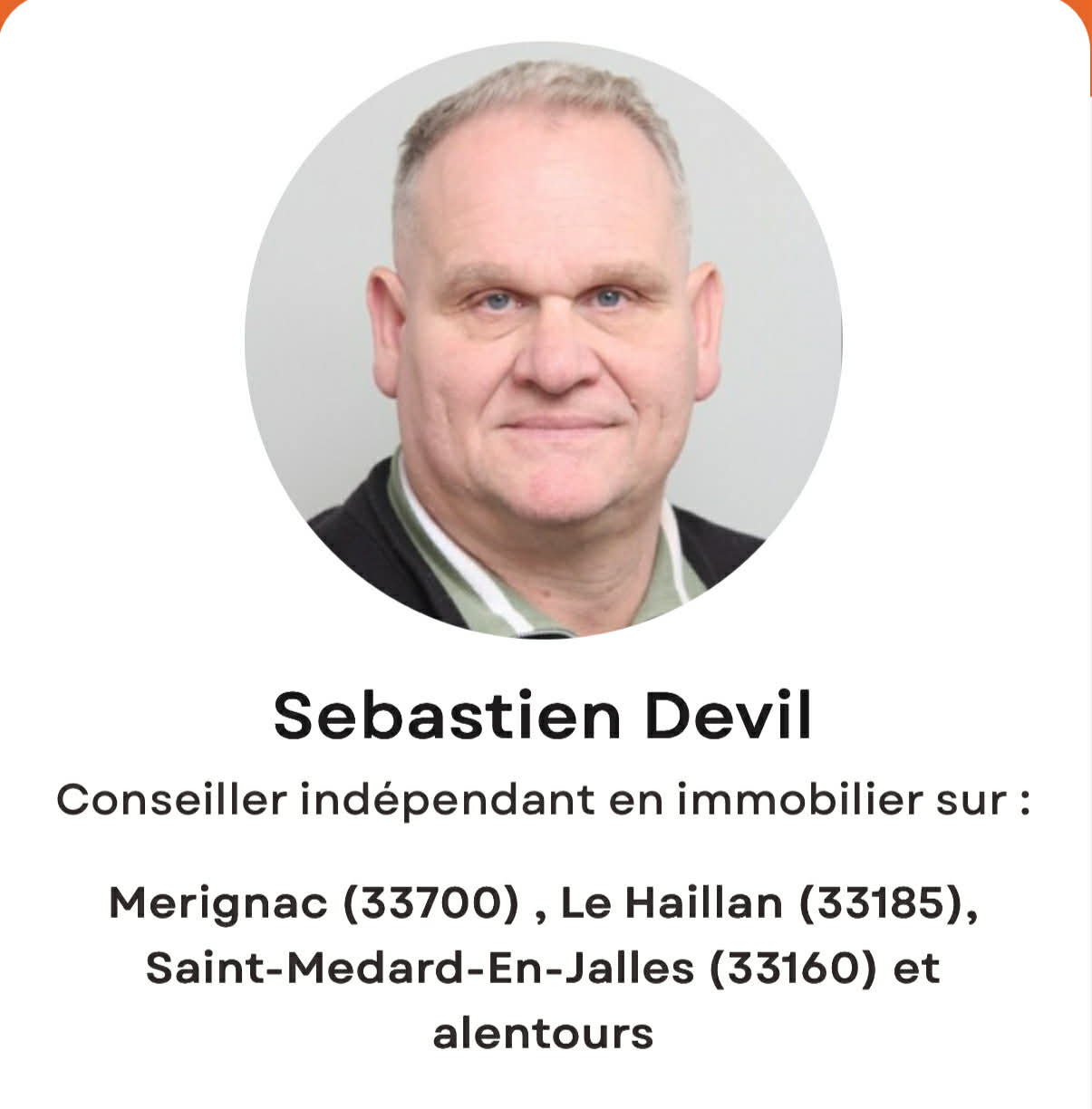 SEBASTIEN DEVIL Conseiller en immobilier Bordeau et alentours 