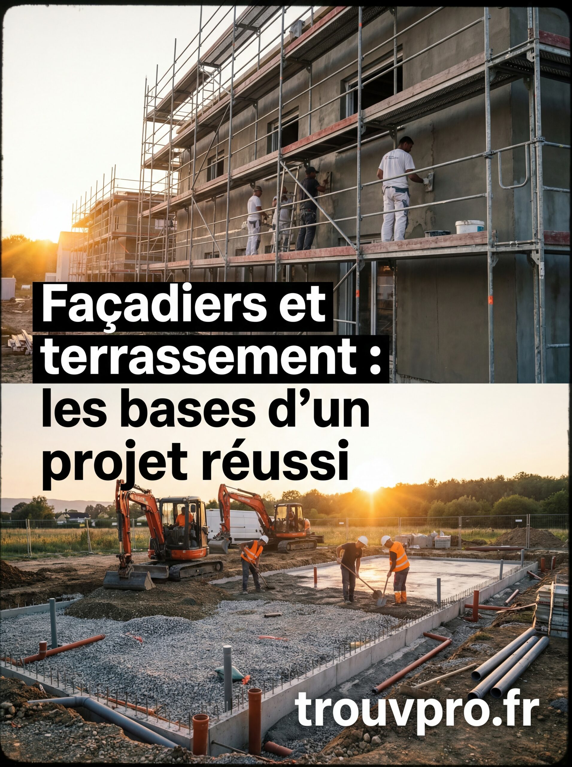 Façadiers et terrassement : les bases d’un projet réussi