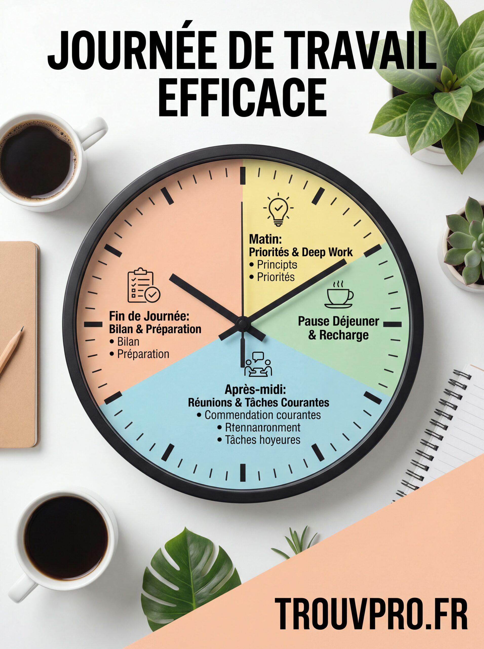 . Comment organiser une journée de travail efficace