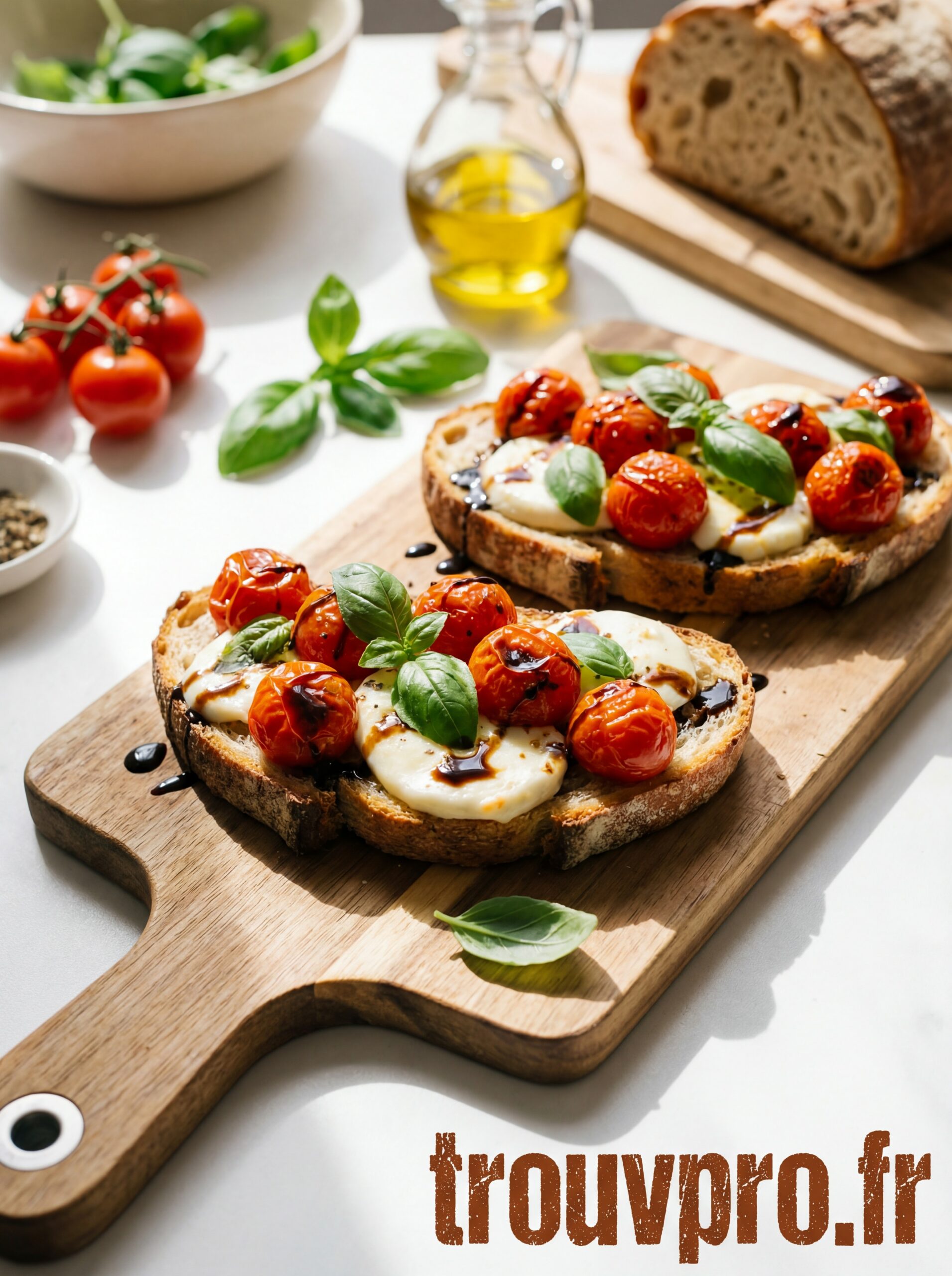 Toasts tomate mozzarella