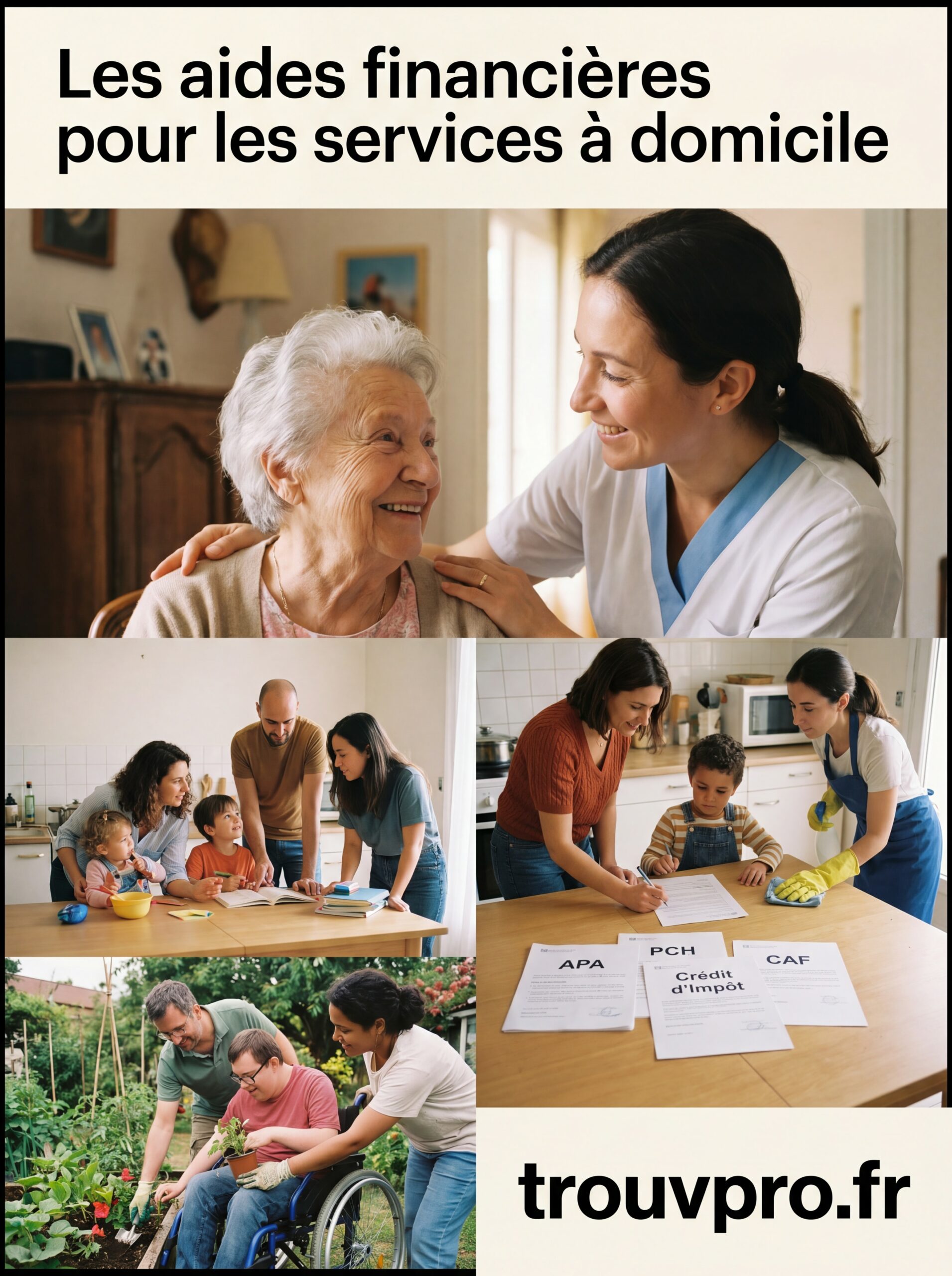 Les aides financières pour les services à domicile