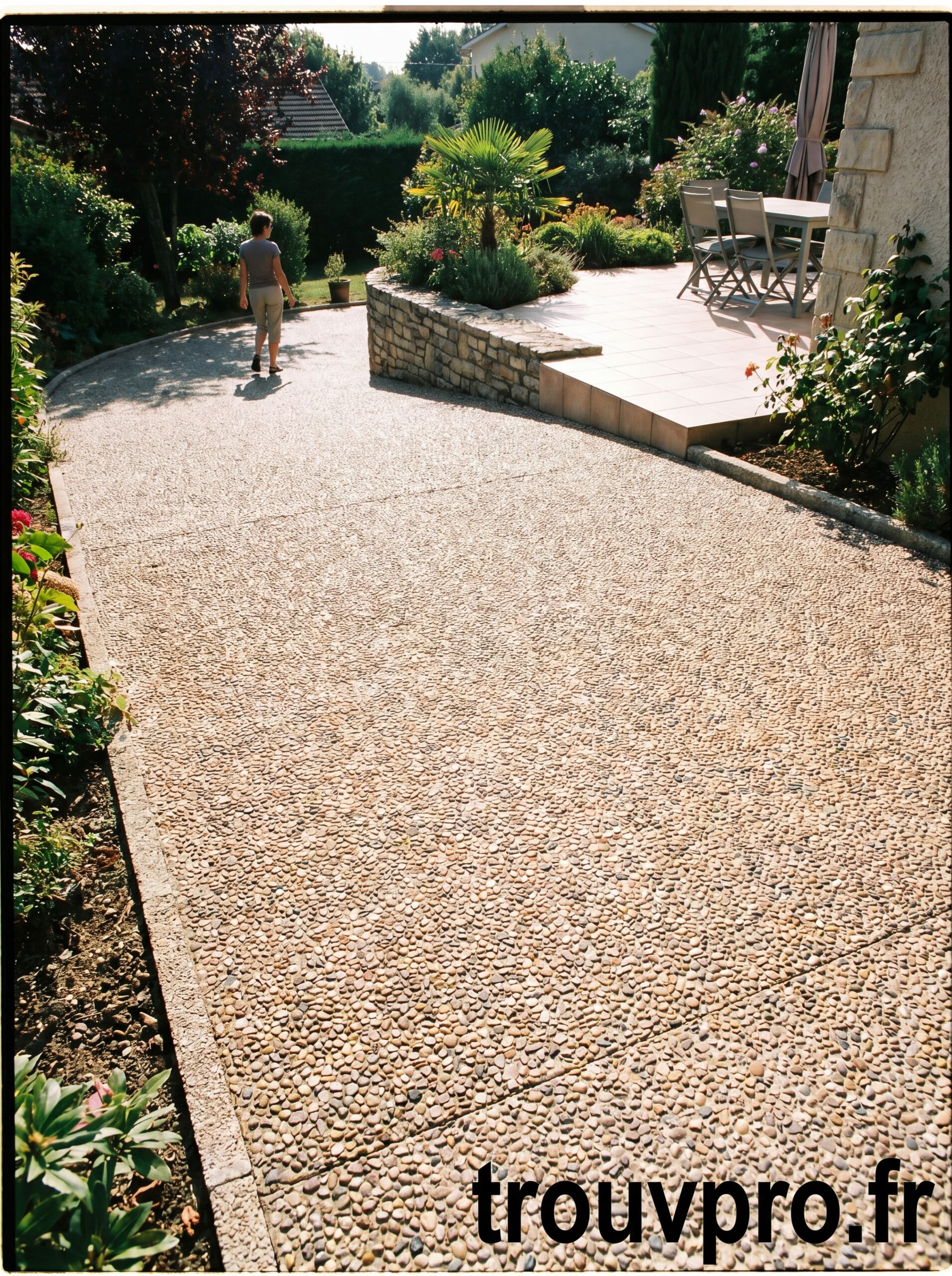 Béton désactivé pour allées et terrasses