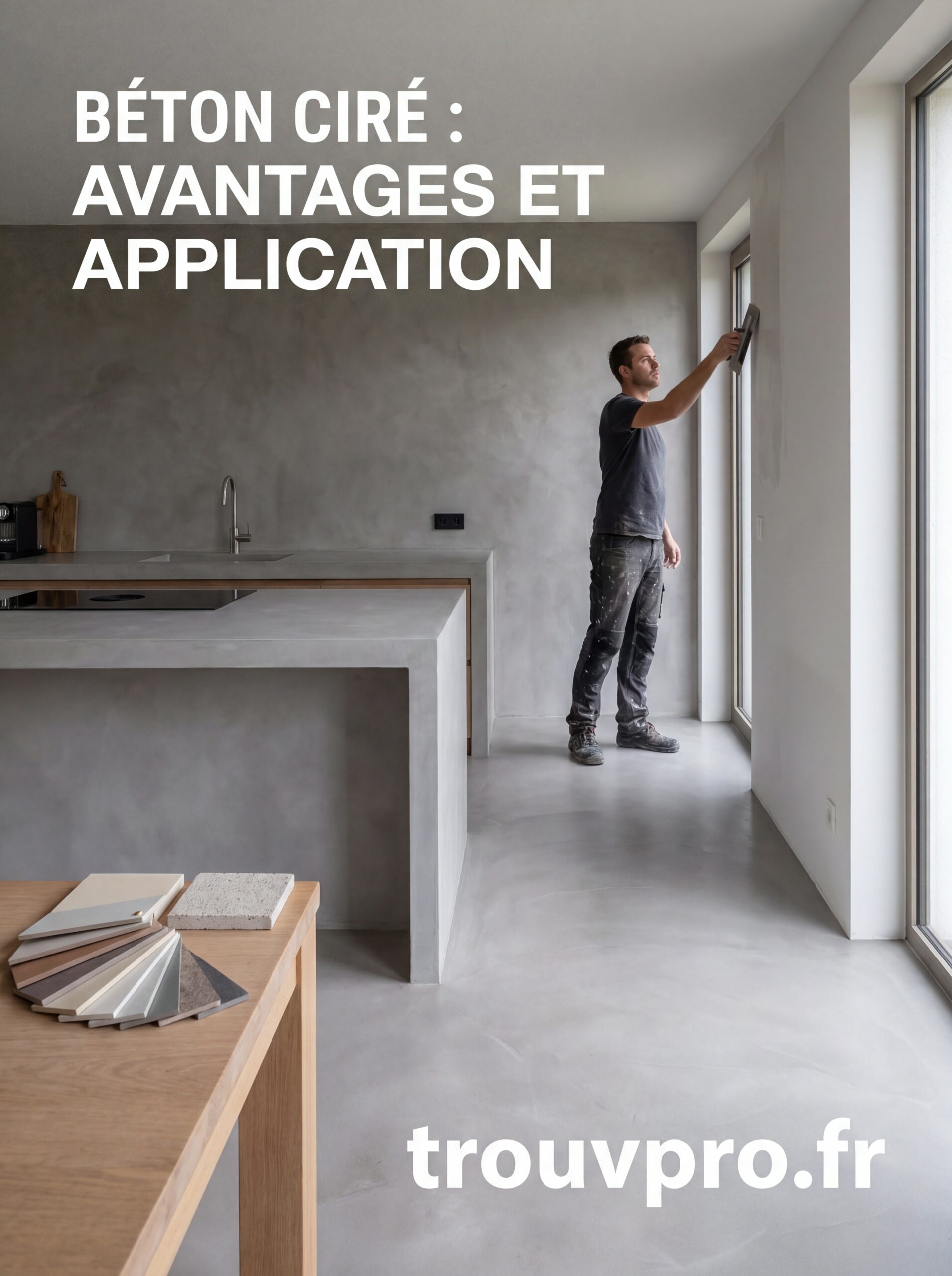 Béton ciré : avantages et application