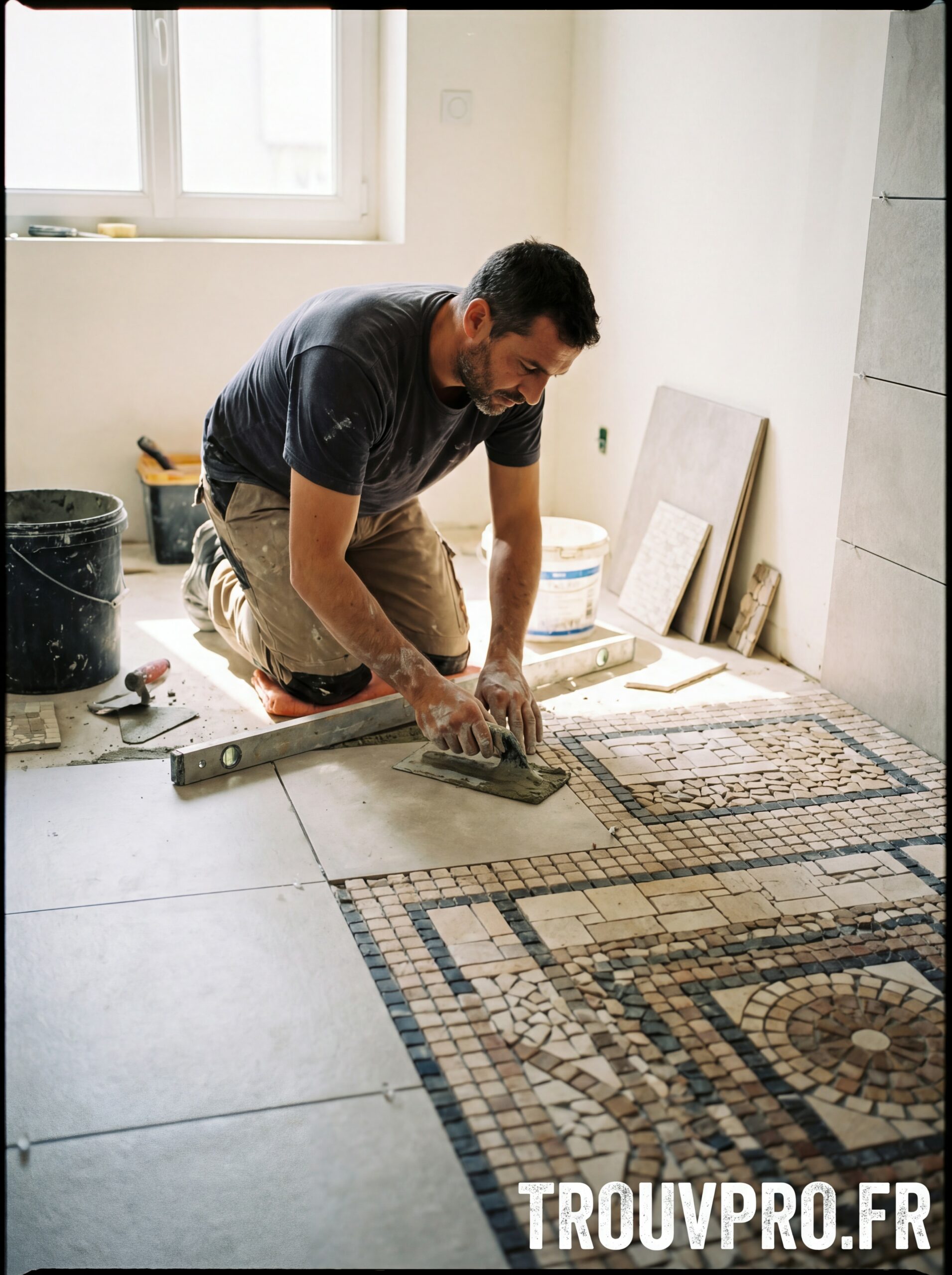Pose de carrelage et mosaïque