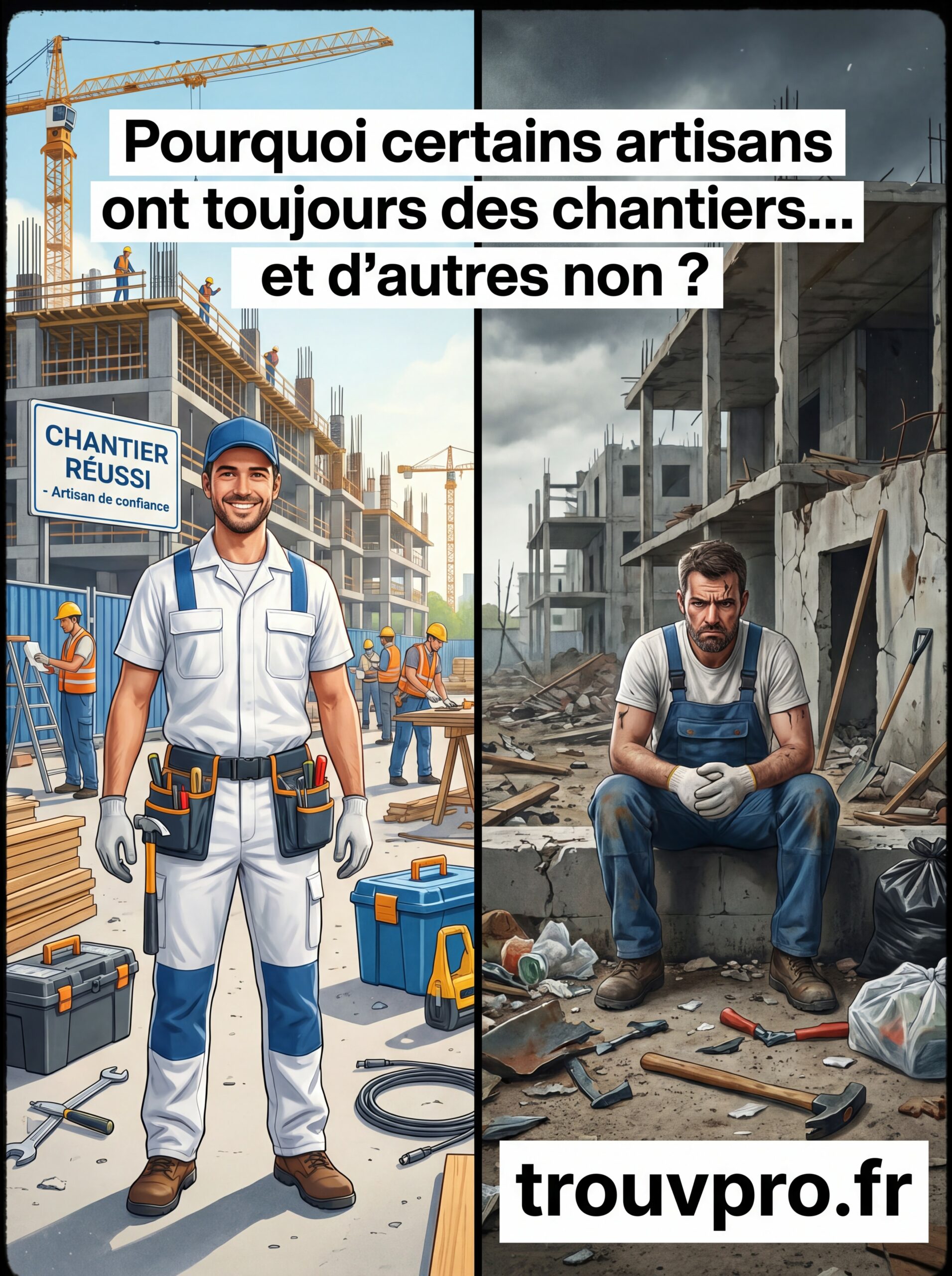 Pourquoi certains artisans ont toujours des chantiers… et d’autres non ?