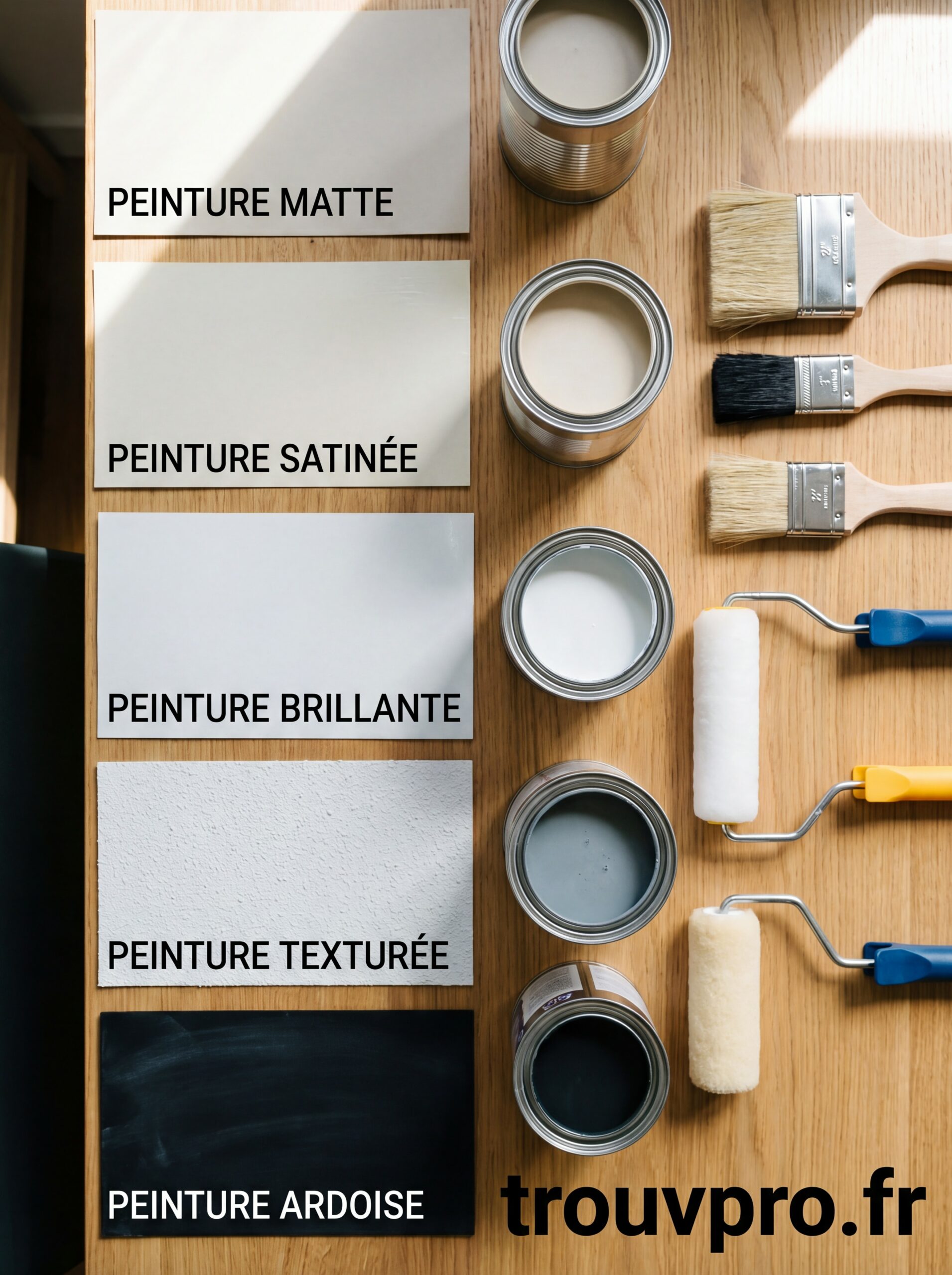 Les différents types de peinture pour murs