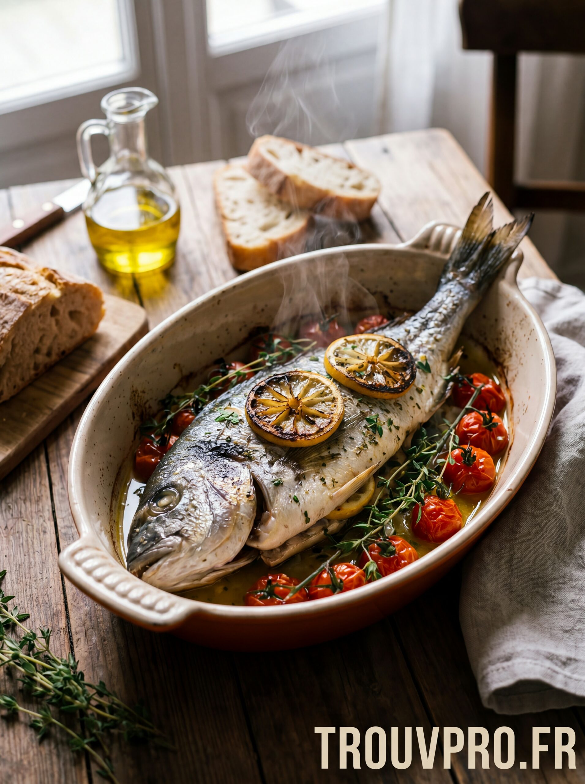 Poisson au four citronné