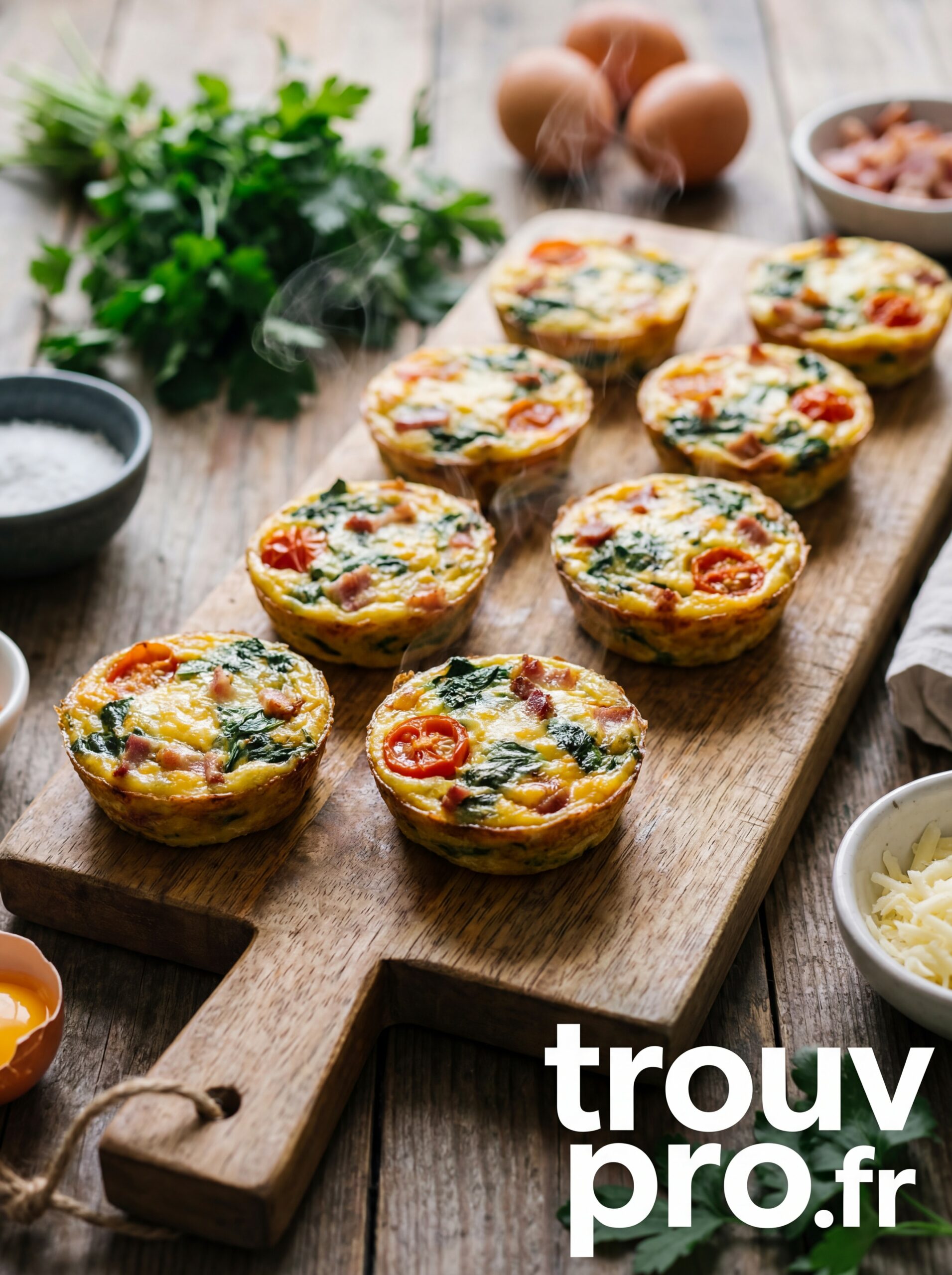 Mini quiches sans pâte