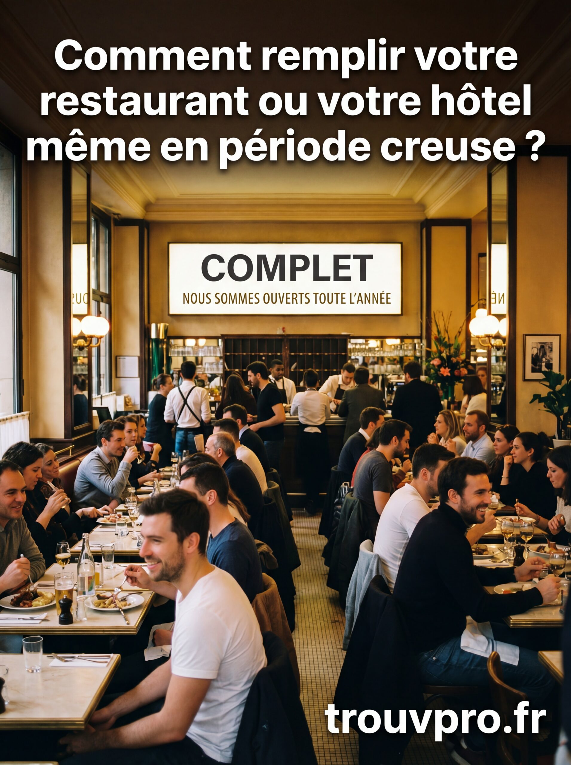 Comment remplir votre restaurant ou votre hôtel même en période creuse ?