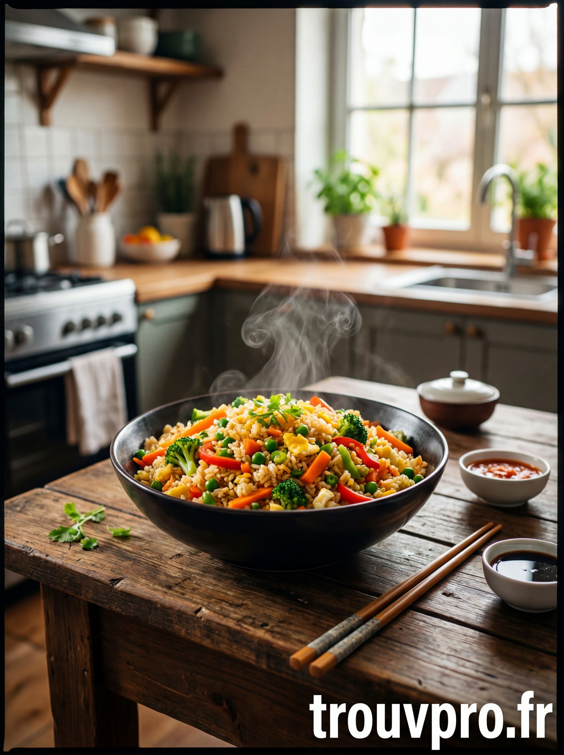 Riz sauté aux légumes
