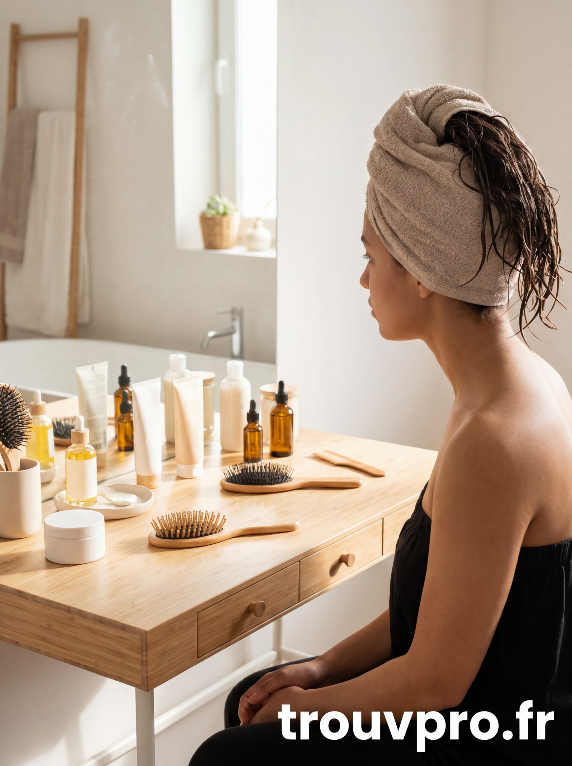 Routine de soins capillaires