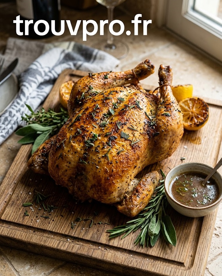 Poulet rôti aux herbes