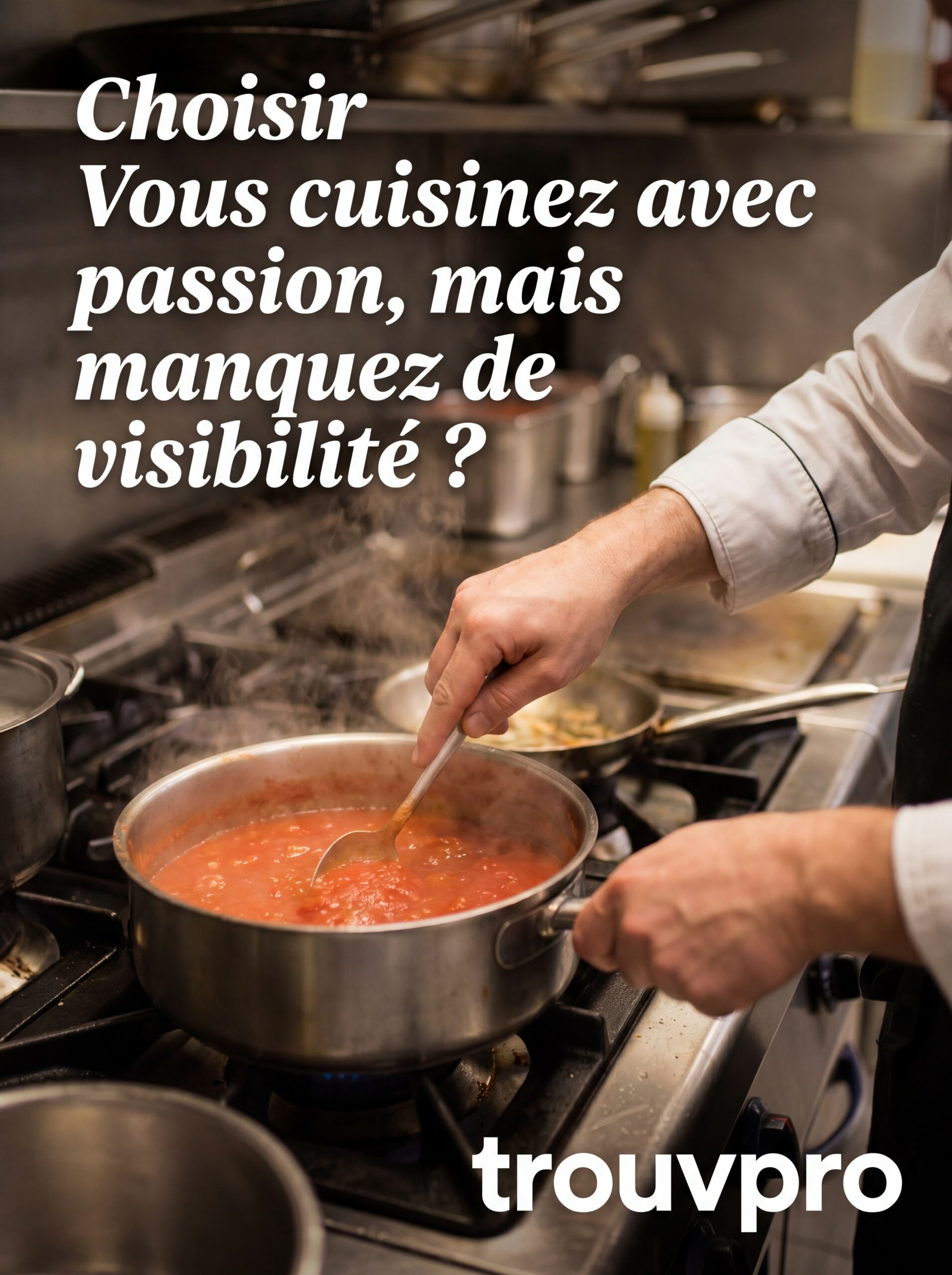 Vous cuisinez avec passion, mais manquez de visibilité ?