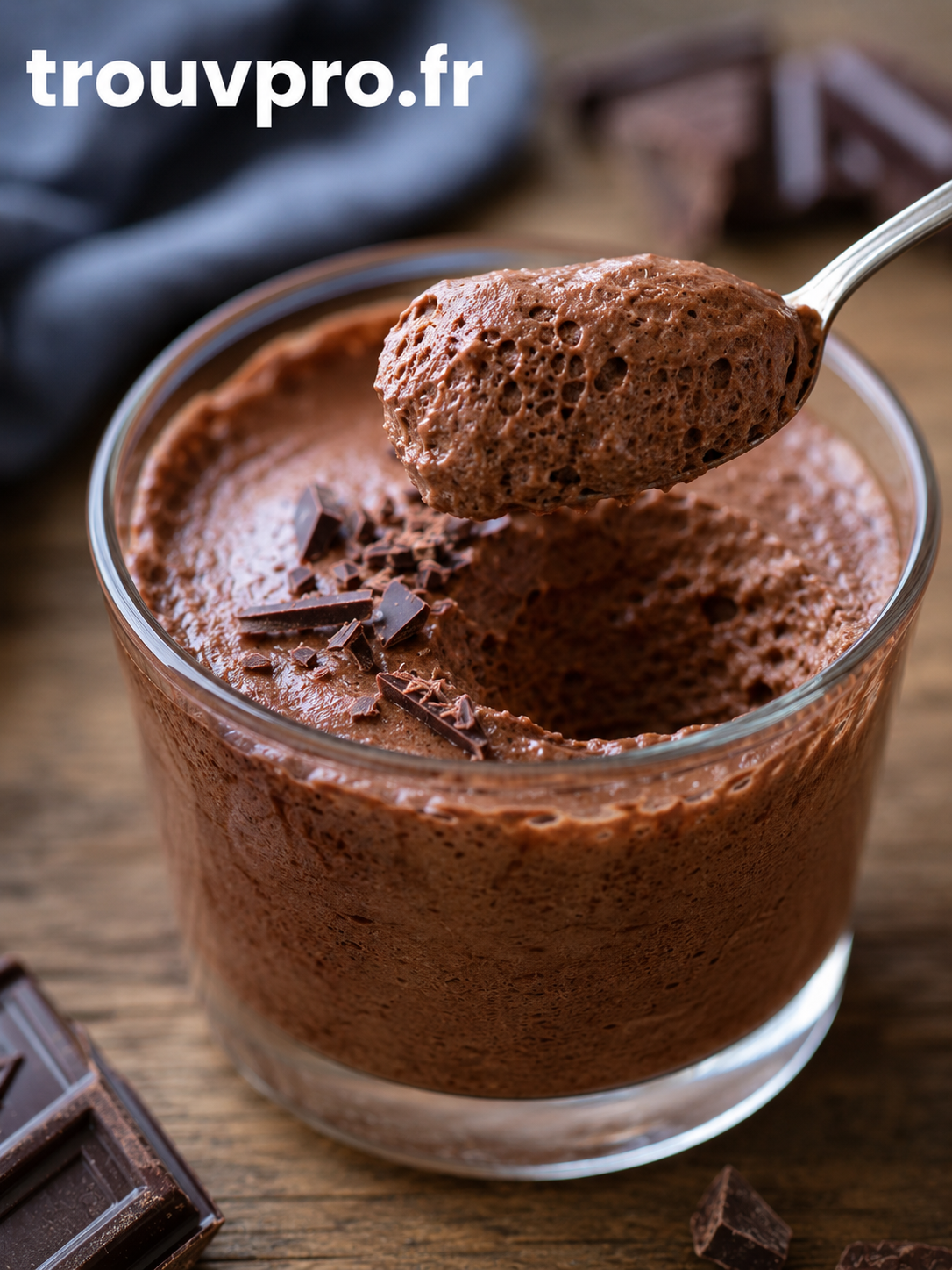 Mousse au chocolat express