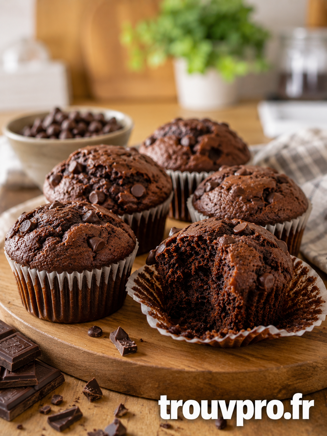 Muffins au chocolat maison De délicieux muffins moelleux pour le goûter ou le dessert