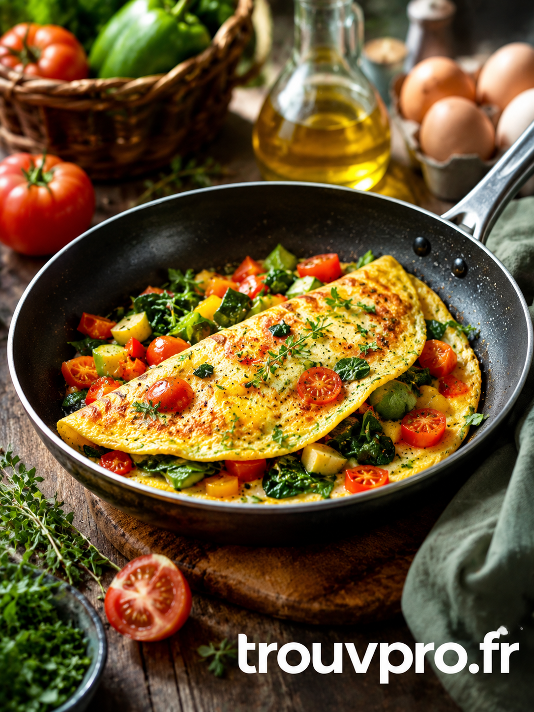 Omelette aux légumes du jardin : une recette simple, rapide et pleine de vie