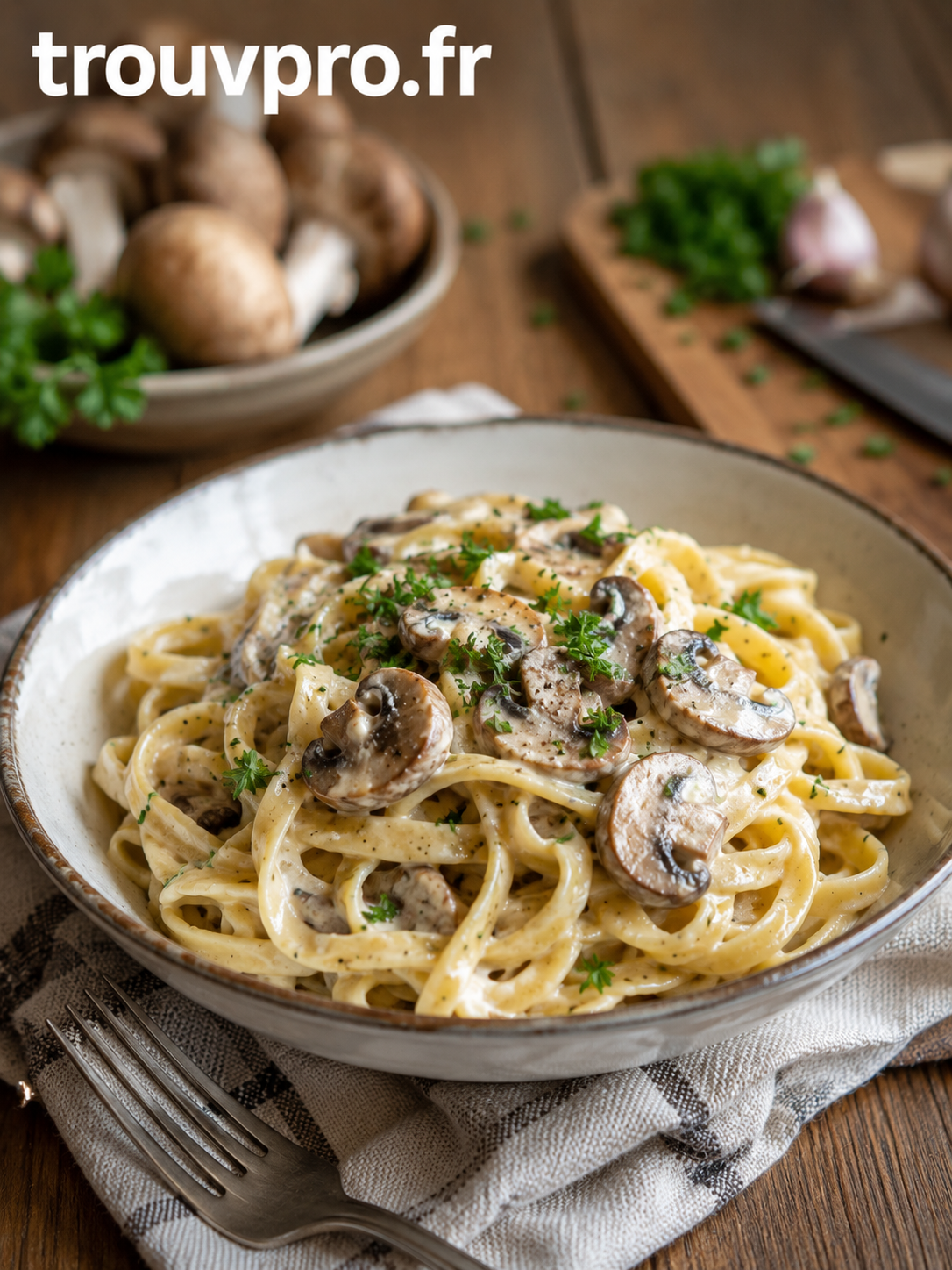 Pâtes crémeuses aux champignons : un repas rapide, gourmand et réconfortant