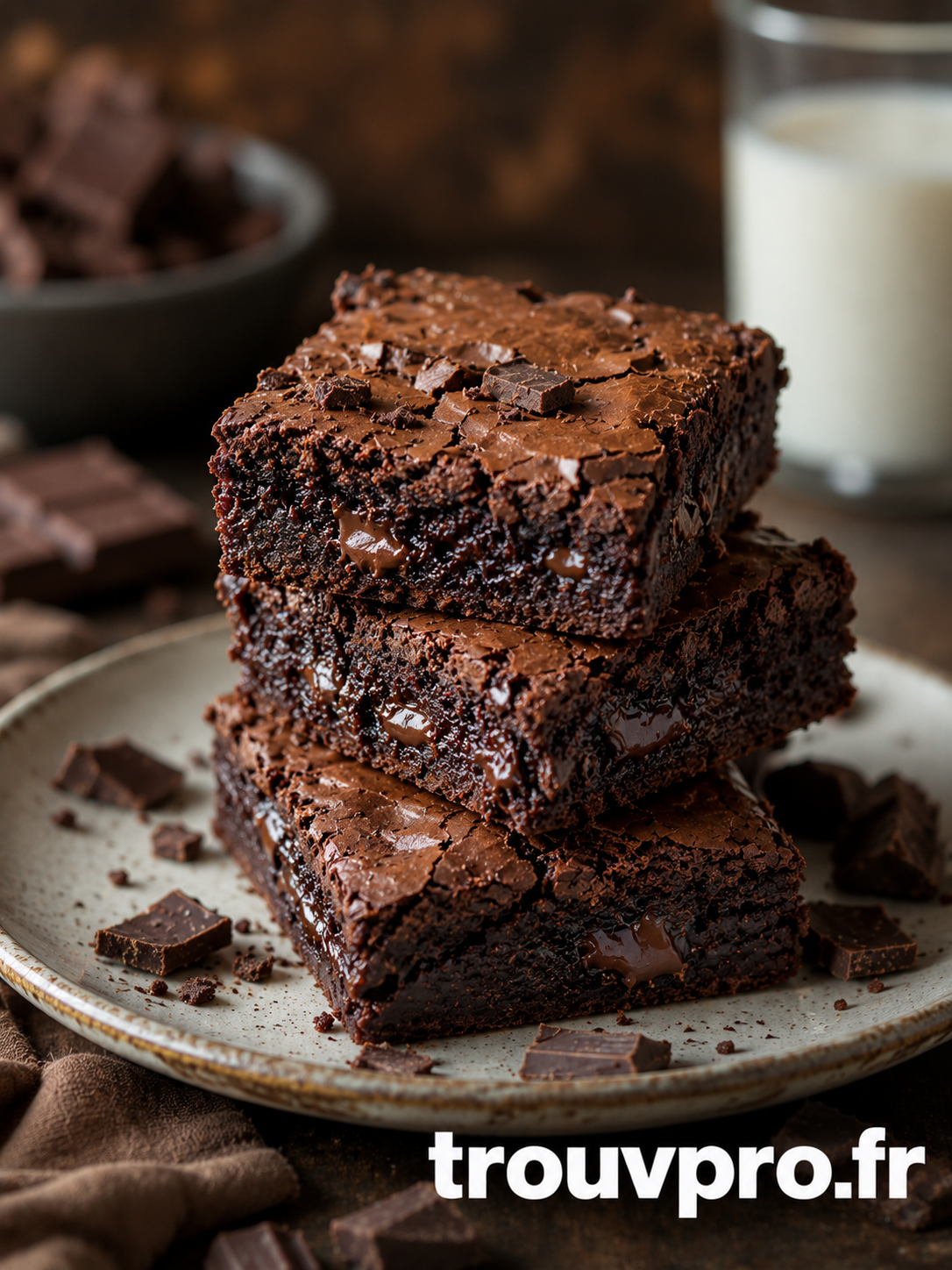 Brownies fondants au chocolat