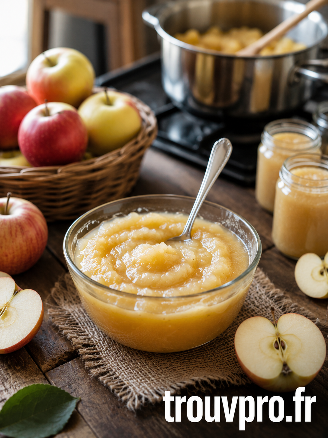 Compote de pommes maison