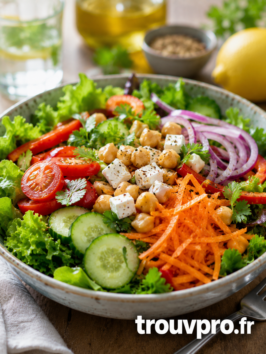 Salade composée fraîche et colorée : une recette simple, saine et pleine de vitalité