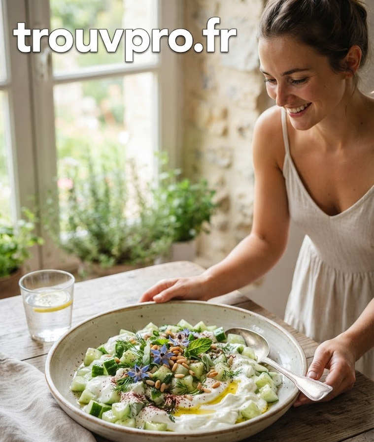 Salade de concombre au yaourt : une entrée fraîche, légère et pleine de saveurs pour les beaux jours