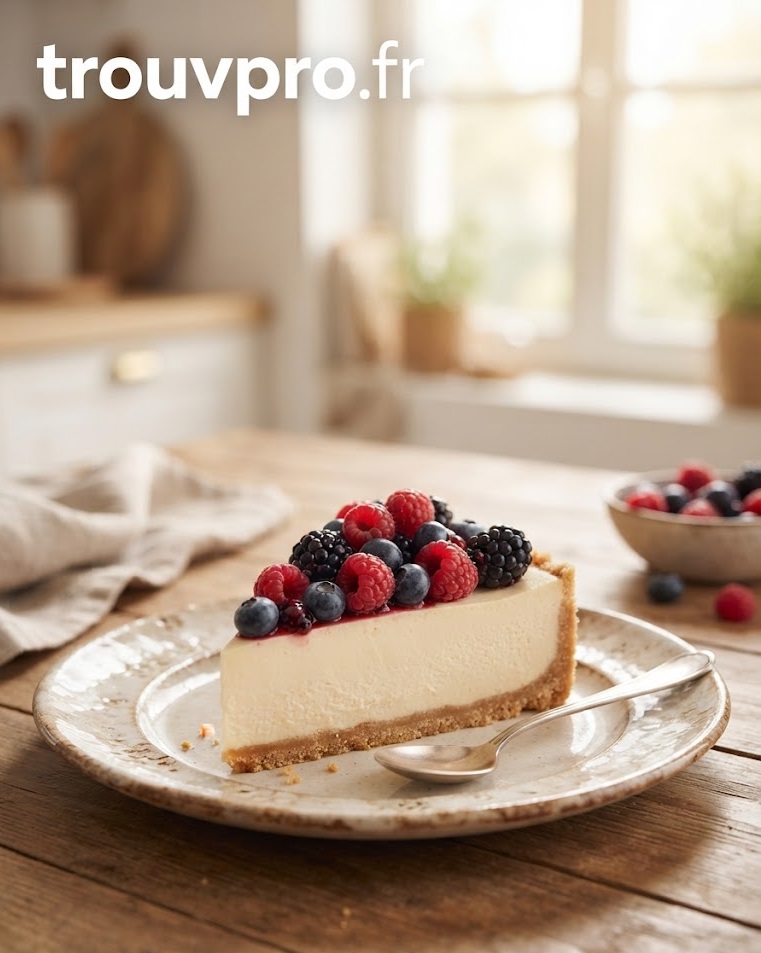 Cheesecake sans cuisson : un dessert frais, crémeux et facile à préparer