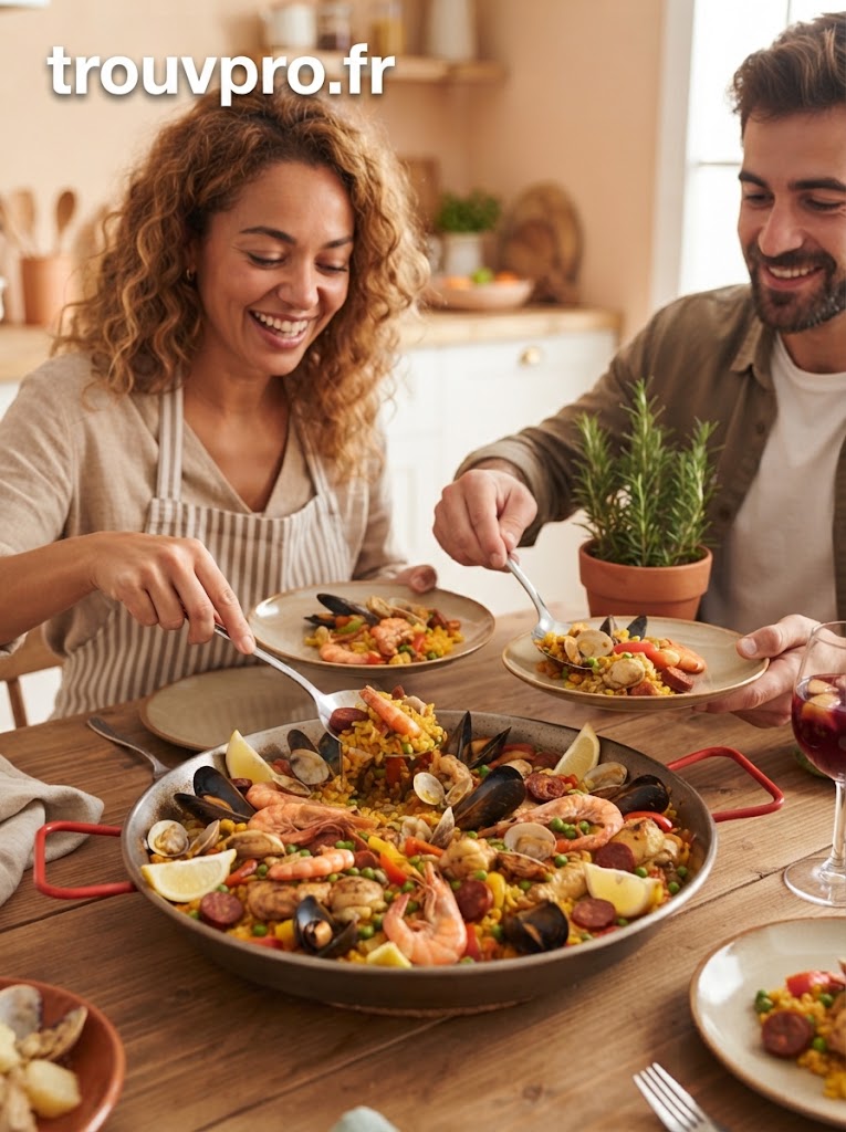 Paella facile : une recette conviviale et pleine de saveurs à préparer à la maison