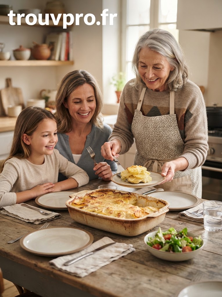 Gratin de pommes de terre : un plat familial réconfortant et facile à préparer